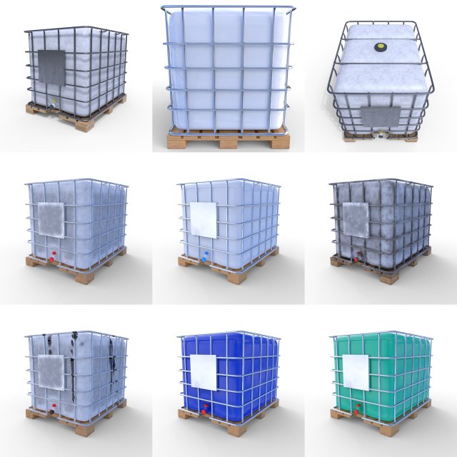 ibc container pack Modèle 3D .c4d .max .obj .3ds .fbx .stl .blend 
