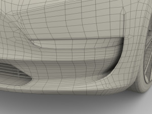tesla model 3 with chassis blue Modelo 3D