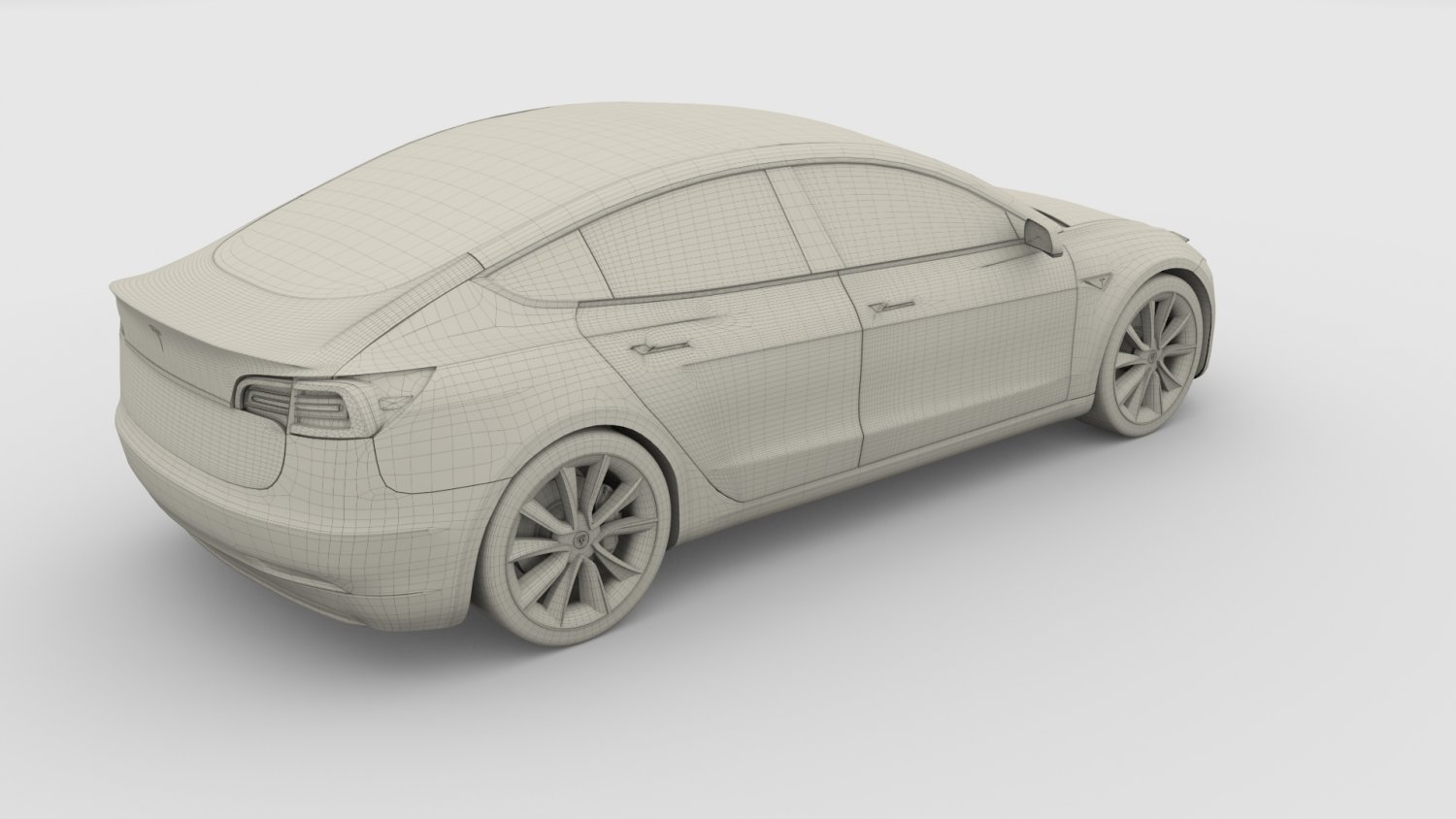 Tesla Model 3 With Chassis Red 3d Model In Concept 3dexport