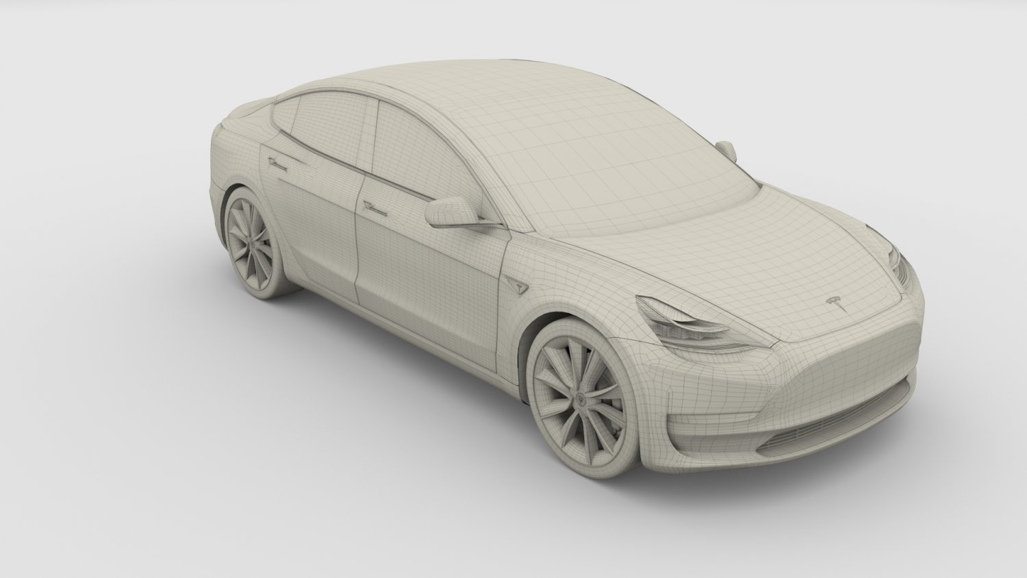 Tesla Model 3 With Chassis Red 3d Model In Concept 3dexport