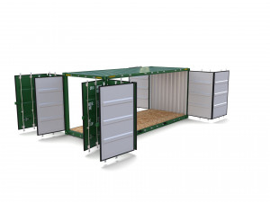 20ft shipping container double side open 3D Model