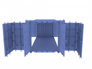 20ft shipping container double side open 3D Model