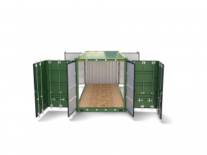 20ft shipping container double side open 3D Model