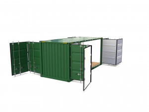 20ft shipping container double side open 3D Model