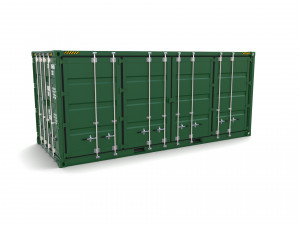 20ft shipping container double side open 3D Model