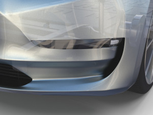 tesla model 3 with chassis silver 3D मॉडल