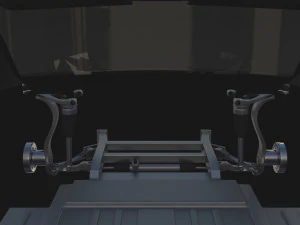 tesla model 3 with chassis silver 3D Model