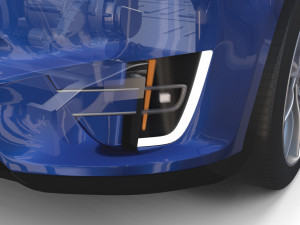 tesla model x with chassis blue 3D Model