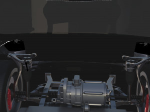 tesla model x with chassis silver Modello 3D