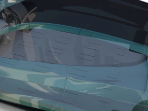 tesla roadster green with chassis 3D Model
