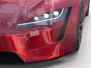 tesla roadster with chassis 3D Model
