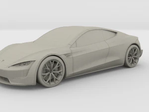 tesla roadster with chassis 3D Model