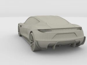 tesla roadster with chassis 3D Model