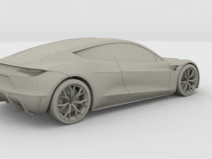 tesla roadster with chassis 3D Model