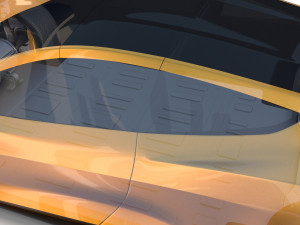 tesla roadster yellow with chassis 3D Model