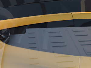 tesla roadster yellow with chassis 3D Model