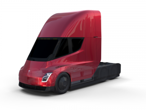 tesla truck with chassis red Model 3D