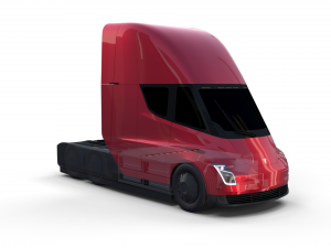 tesla truck with chassis red Model 3D