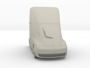 tesla truck with chassis red Model 3D