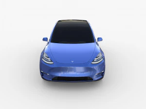 tesla model y blue 3D Model