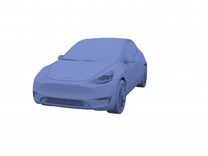 tesla model y blue 3D Model