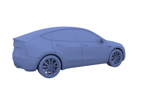 tesla model y blue 3D मॉडल