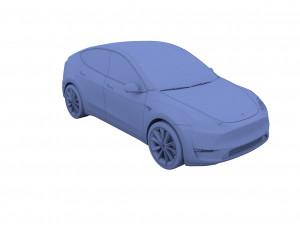 tesla model y blue 3D मॉडल