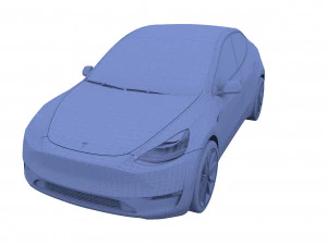 tesla model y blue 3D Model