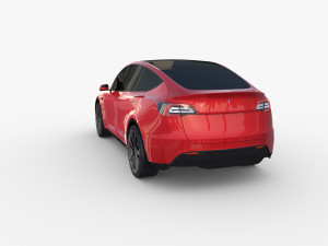 tesla model y red 3D Model