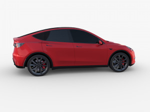 tesla model y red 3D Model