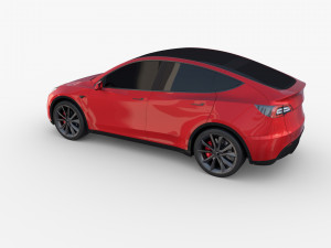 tesla model y red 3D Model