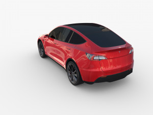 tesla model y red 3D Model