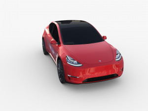 tesla model y red 3D Model