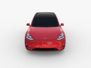 tesla model y red 3D Model