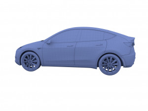 tesla model y red 3D Model