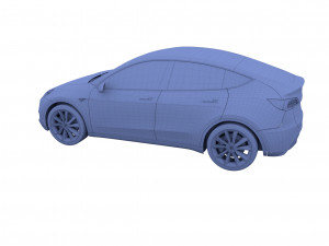 tesla model y red 3D Model