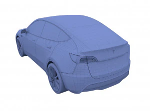tesla model y red 3D Model