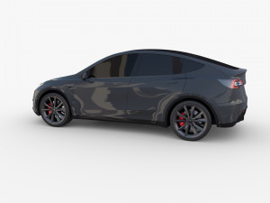 tesla model y midnight silver 3D Model