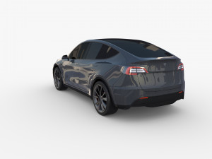tesla model y midnight silver 3D Model