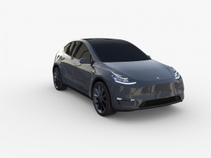 tesla model y midnight silver 3D Model