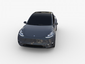 tesla model y midnight silver 3D Model