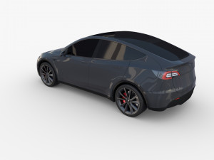 tesla model y midnight silver 3D Model
