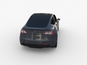 tesla model y midnight silver 3D Model