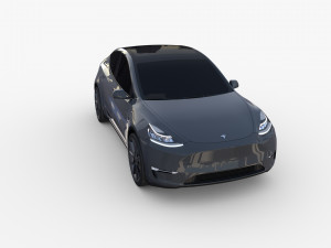 tesla model y midnight silver 3D Model