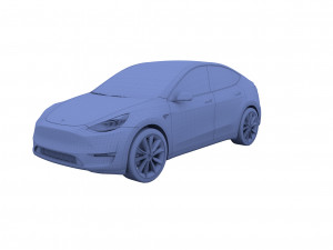 tesla model y midnight silver 3D Model
