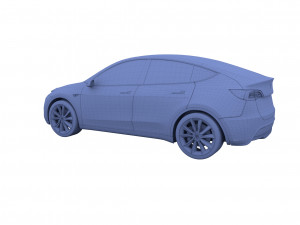 tesla model y midnight silver 3D Model