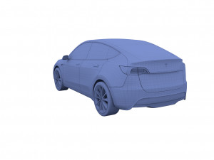 tesla model y midnight silver 3D Model