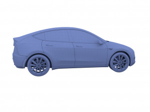 tesla model y midnight silver 3D Model
