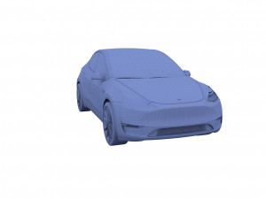 tesla model y midnight silver 3D Model