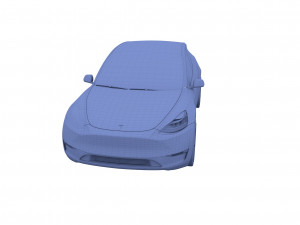 tesla model y midnight silver 3D Model